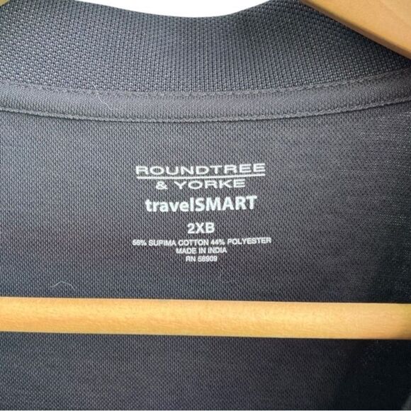 Roundtree & Yorke travelSMART Polo Shirt 2XB Supima Cotton Gray - Picture 3 of 9